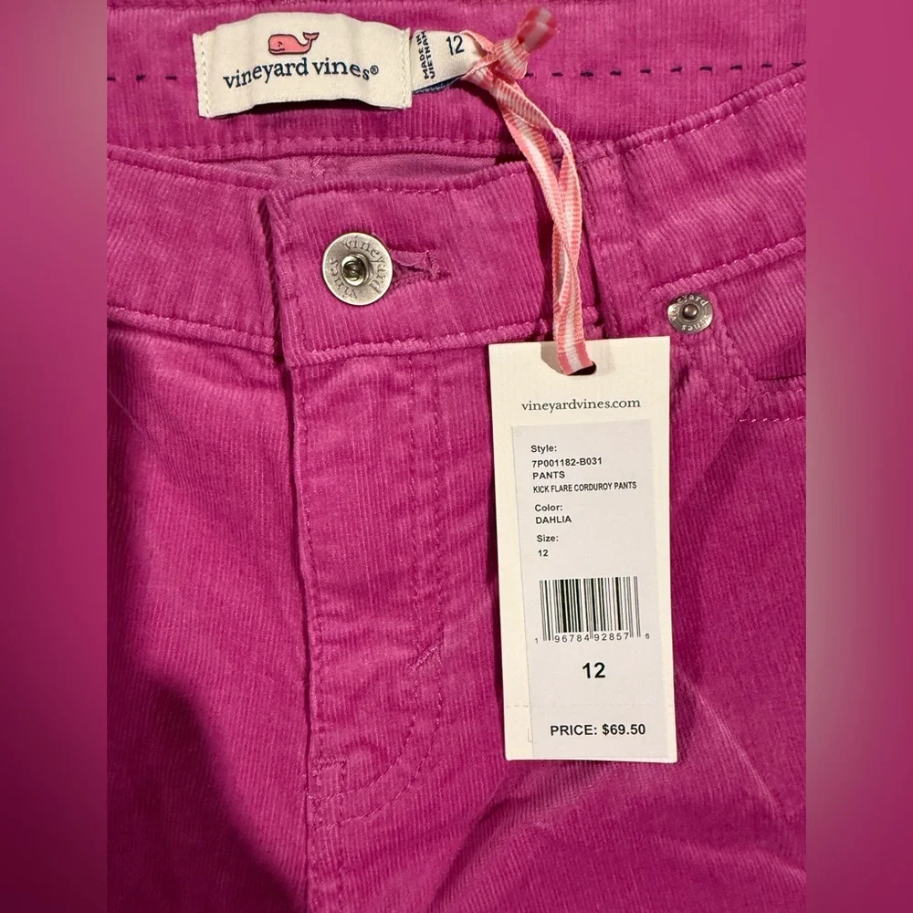 NWT Vineyard Vines Girls Corduroy Pants - 12 - Picture 3 of 7